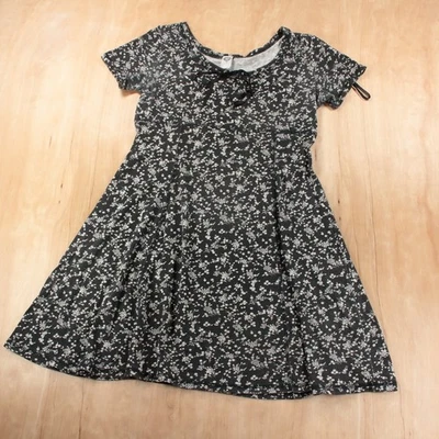 Vestido babydoll vintage años 90 C&A manga corta corte floral y acampanado talla 38 coqueta gótica Foto 1 de 4