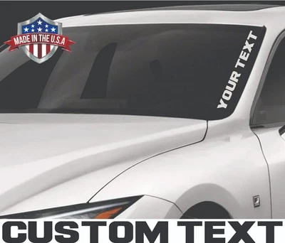 Calcomanía de texto personalizada para parabrisas Nissan 370z pancarta calcomanía pilar A Foto 1 de 2