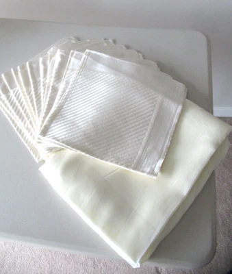 MANTEL OBLONGO SATINADO - 102 X 44" - 12 SERVILLETAS - LAVABLE Foto 1 de 2