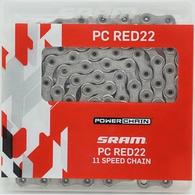 Sram Red 11 Speed Hollowpin Chain With Powerlock Silver 114 Links Genuine Spare - image 1 of 4