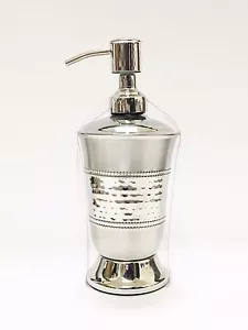 Nuevo Hecho a Mano India Metal Tono Plata , Jabón, Loción Dispensador - Imagen 1 de 3