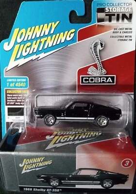 1968 Shelby Raven Black Collector Tin Johnny Lightning (1 of 4540) NIP  - Image 1 of 4