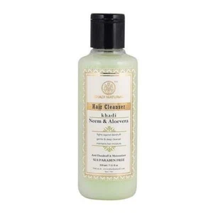 Low Cost Khadi Natural Neem & Aloevera Herbal Hair Cleanser No Paraben 210 ml - Picture 1 of 6