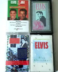 ELVIS PRESLEY 4 SEALED CASSETTE TAPE LOT BLUE CHRISTMAS CLASSICS RCA BMG RECORD - Picture 1 of 23