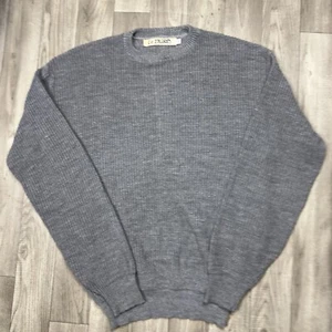 Vintage Le Tigre grau Grobstrick Pullover Erwachsene L Tall 100 % Acryl hergestellt in den USA - Bild 1 von 3