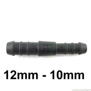 Droit Réducteur 12 - 10 mm Raccord Tuyau Connecteur en plastique fer barbelé - Bild 1 von 3
