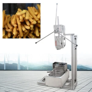 Macchina per Churro Churrera Ciambelle Spagnole Manuale Verticale 6L/12L Friggitrice - Foto 1 di 47