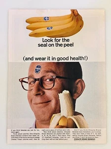 Vintage Chiquita Brand Bananas Magazine Print Ad “Look for the seal on the peel” - Picture 1 of 1