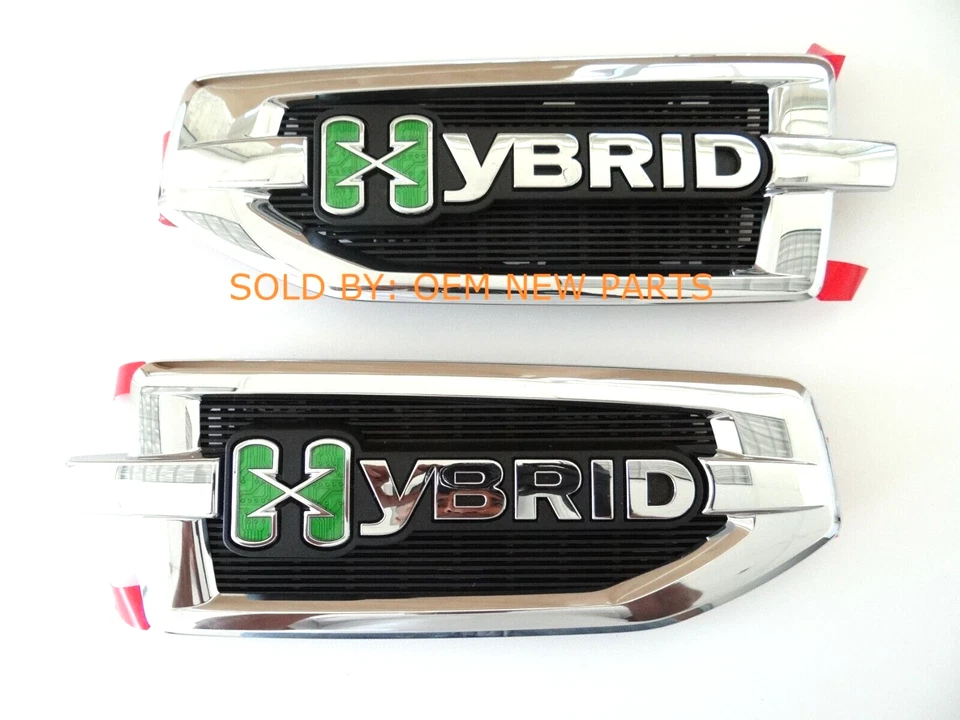 2007-2013 Escalade HYBRID Front Fender Grille Factory Chrome L&R Vents OEM Foto 1 de 2