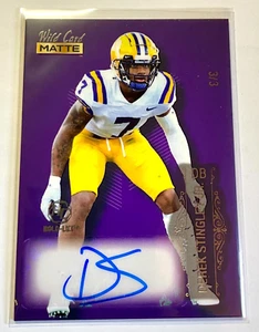 Texans Derek Stingley Jr. 2022 Wild Card Matte Chase Purple Holo Auto SP RC #3/3 - Picture 1 of 1