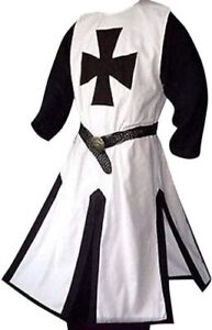 Halloween Medieval Knights Templar Full Sleeve Tunic Costumes & Free Shipping