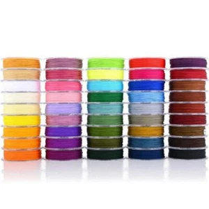 0.6mm Braided Nylon Cord - 25m Jewellery String - 47 Colours Knotting Thread - Picture 1 of 54
