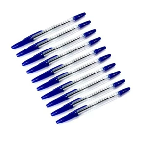 10 BLUE Crystal Dial Pen Starpak Off Crystal Closed Pen with Cap - Picture 1 of 1