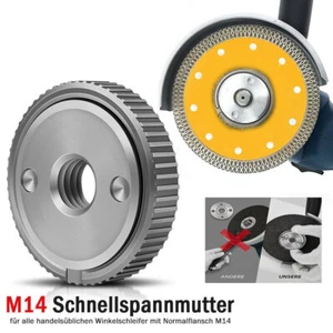 Schnellspannmutter M14 Schraube für Bosch Metabo Makita Winkelschleifer 115 125 - Bild 1 von 8