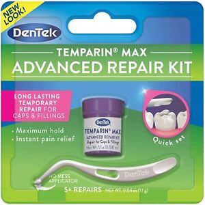 Dentek Temparin Max Advanced Repair Kit for Lost Fillings, Caps & Crowns