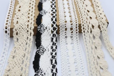 FCL 5M white / cream Scalloped crochet Vintage like Sewing lace trim  - Image 1 of 3