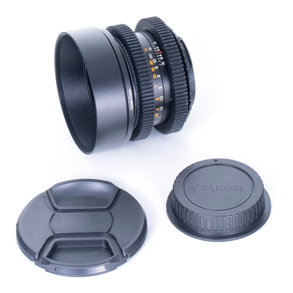 Auto Yashinon DS-M 50mm F1.7 Cine Mod w/ Neutral Anamorphic Bokeh for Canon EF! - Image 1 of 4