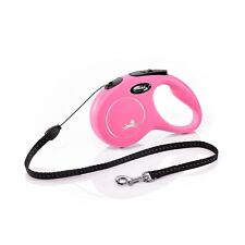 FLEXI Roll Leash New Classic S Rope 5 M Pink for Dogsup to Max. 12 kg Small Mult