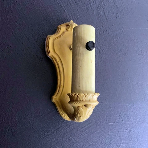 Wall Sconces Cast Metal Art Nouveau Beige Light Fixtures Pair Possibly Riddle Co Cover