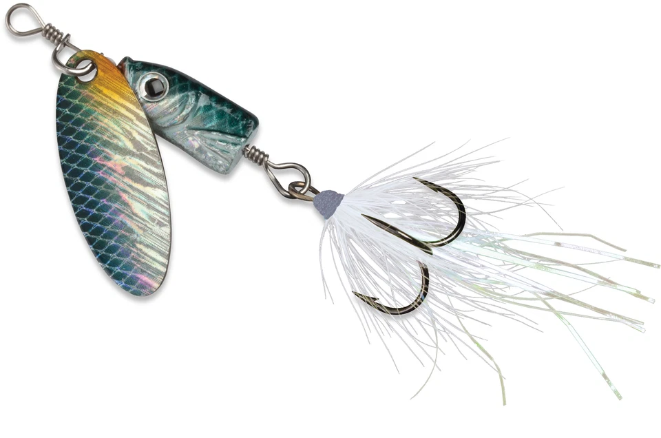 Blue Fox Flash Deep Runner Holographic Blade Spinner Bait 3/16 Oz Shiner BFFS2SH