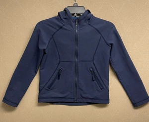 All in Motion Boys Hooded Woven Fleece Jacket Lightweight Stretch Blue Small - Picture 1 of 15