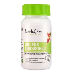 Forskolin Extract Coleus Forskohlii Capsules 20% Diet Weight Loss Fat Burner - Picture 1 of 4
