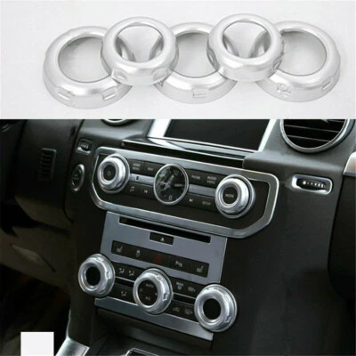 5 шт хромированных центральных регуляторов переменного тока с регулируемым поворотным кольцом отделка для Land Rover LR4 RRS LR2 - Изображение 1 из 2