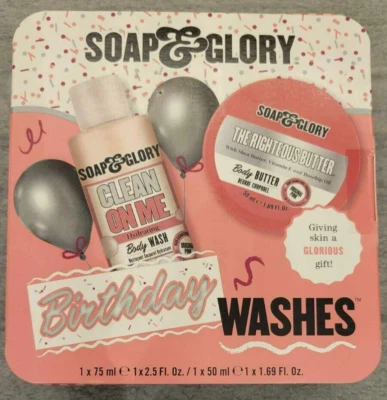Soap & Glory Birthday Washes Body Wash 2.5oz Body Butter 1.69oz NEW - Image 1 of 3