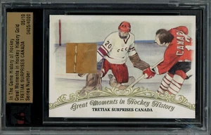 2012 In The Game VLADISLAV TRETIAK GOLD #5/10 almohadilla usada en juegos - Imagen 1 de 4