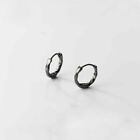 Men Women Sterling Silver Twisted Mobius Huggie Hoop Earrings A1146