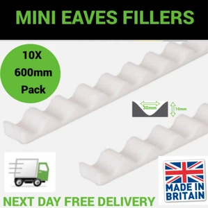 Mini Profile Corrugated PVC Corrugated Roof Sheet Eaves Fillers Pack of 10 - Picture 1 of 1