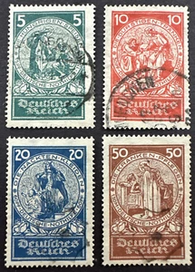 Germany 1924 Sc# B8-B11 Set of 4 Used Semi-Postal Stamps Feeding the Hungry - Picture 1 of 2