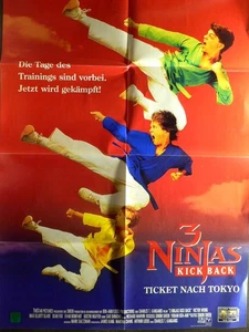 3 Ninjas - Kick Back - Ticket nach Hollywood - Videoposter A1 84x60cm gefaltet - Picture 1 of 1