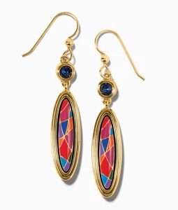 Pendientes Brighton Mezcla de Colores JOYA MEZCLA DE COLORES Ovalados Alambre Francés JA9334 $78 NUEVOS CON ETIQUETAS - Imagen 1 de 2