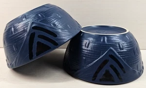 2 Pfaltzgraff Morning Light Basket Bowls Set Vintage Blue Black Serving Dish Lot - Picture 1 of 24