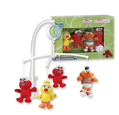 Sesame Street Beginnings Musical Baby Mobile Elmo Ernie Big Bird Foto 1 de 4