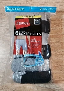 Hanes 6-Pack Tagless Boxer Briefs, Men's Size 3XL, Multicolor NEW - Bild 1 von 4