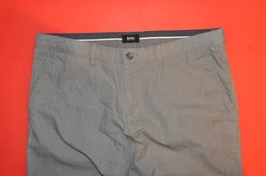 Pantalones para hombre Hugo Boss 36x32 Gris Algodón Crigan Ajuste regular RN73616 - Imagen 1 de 8