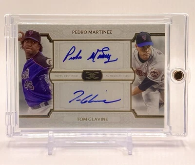 2024 Topps Definitive Pedro Martinez & Tom Glavine Dual Auto /35 - NY Mets - Image 1 of 2