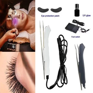 Pinzas de extensión de pestañas con luz de curado UV lámpara ultravioleta con interruptor de pie 5W - Imagen 1 de 12
