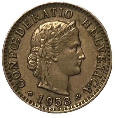 1953 Switzerland 20 Rappen - Combined Shipping - Lot C51 - Image 1 of 2