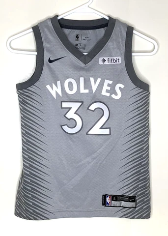 Minnesota Timberwolves Youth S 8 Towns 32 KAT City Edition Gray Nike Jersey Cover