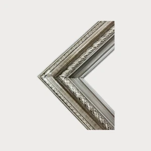 12 X 18 In Stock-Classic compo ornate wood frame, BRUSHED SILVER finish, wood. - Picture 1 of 11