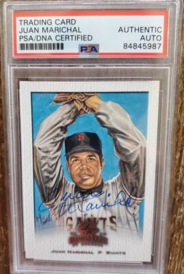 PSA Slabbed Giants 2002 Diamond Kings Juan Marichal Autographed Signed Card - Image 1 of 2