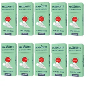 1260 (10 packs of 126 pcs) Mascotte Filter Extra Slim 5.3 mm Super Slim Roll ups - Picture 1 of 2