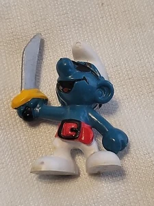 Smurfs 20104 Pirate Smurf Eye Patch Sword Vtg Figurine PVC Schleich Peyo Figure - Picture 1 of 3