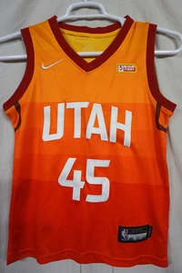 MAGLIA NIKE SWINGMAN'UTAH 45 MITCHELL' YOUTH ARANCIONE CUCITA/TAGLIA SMALL/USATA - Foto 1 di 3