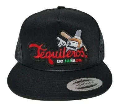 TEQUILEROS DE JALISCO  HAT BLACK  MESH TRUCKER SNAP BACK ADJUSTABLE  NEW - Image 1 of 3
