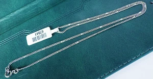 SCHMUCK-STCK Kette SILBER wunderschön COLLIER NEU Hochglanz 42 cm Panzerkette - Picture 1 of 2