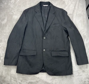 Tommy Bahama Jacket Mens Large Black Sports Coat Blazer Two Button Silk Blend - Picture 1 of 19